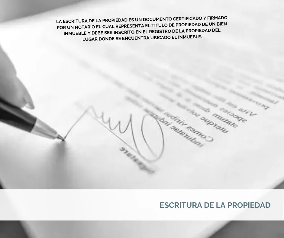 escritura de la propiedad