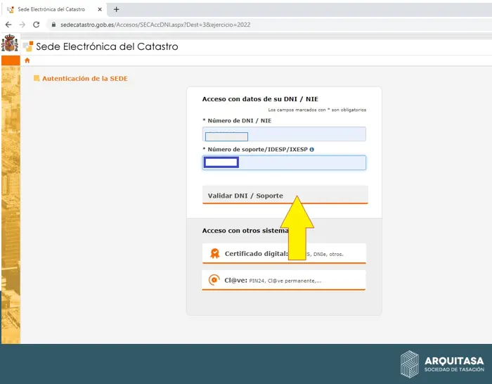 Paso 2: Acceder con datos de DNI / NIE y el IDESP