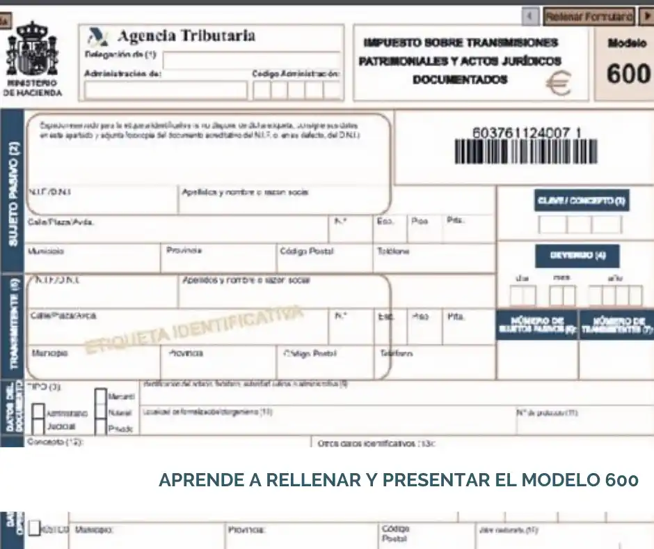 APRENDE A RELLENAR Y PRESENTAR EL MODELO 600